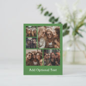 5 Foto Collage optionele tekst — KAN Kleur bewerke Briefkaart (Staand voorkant)