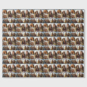 5 Foto Collage optionele tekst — KAN Zwart bewerke Cadeaupapier (Vlak)