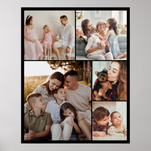 5 Foto Collage Persoonlijke Foto Raster Mozaïek Poster