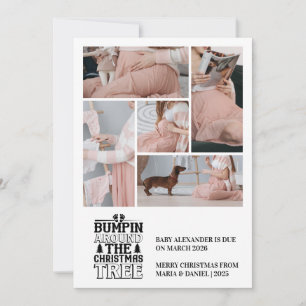 5 Foto Kerstboom Zwangerschapsaankondiging Feestdagenkaart