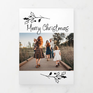 5 Foto Minimal Trifold Christmas Kaart