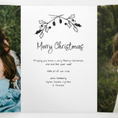 5 Foto Minimal Trifold Christmas Kaart (Binnenkant midden)