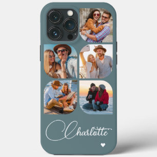 5 Foto Modern Trendy Eenvoudige Gepersonaliseerde iPhone 13 Pro Max Hoesje