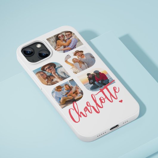 5 Foto Modern Trendy Simple Persoonlijke Naam Case-Mate iPhone Case