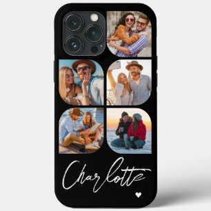5 Foto Modern Trendy Simple Persoonlijke Naam iPhone 13 Pro Max Hoesje