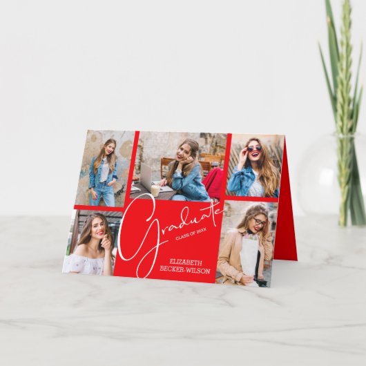 5 Foto Rood Afstuderen (Voorkant)