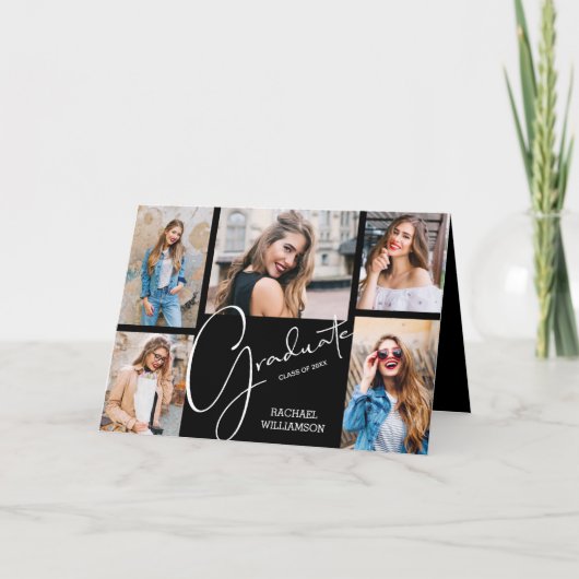 5 foto zwart Afstuderen (Voorkant)