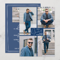 5 Fotocollage Blauw Graduation Party