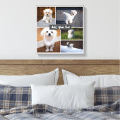 5 Fotocollage Custom Named Grey Canvas Print. (Insitu (Slaapkamer))