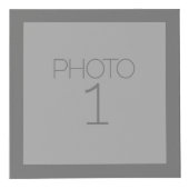 5 Fotocollage met Solid Charcoal Grey Border Kubus (Voorkant)