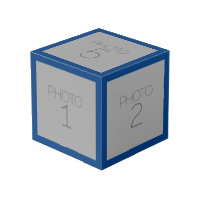 5 Fotocollage met Solid Royal Blue Border