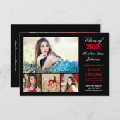 5 Foto's Collage - 3x5 Afstuderen Aankondiging (Voorkant / Achterkant)