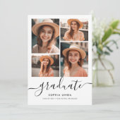 5 Fotoverzamelingsscript Modern legant Afstuderen Kaart (Staand voorkant)