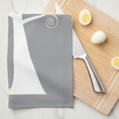 5 gele vogels boom keukenhanddoek (Quarter Fold)