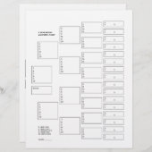 5 Generation Genealogie Pedigree Paper Sheet (Voorkant / Achterkant)