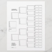 5 Generation Genealogie Pedigree Paper Sheet (Achterkant)