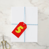 5 getal cadeaulabel (Met Touw)