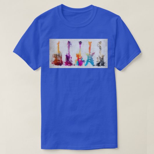 5 gitaren gitaren t-shirt (Design voorkant)