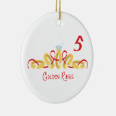 5 Golden Rings Keramisch Ornament (Rechts)