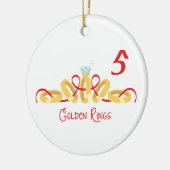 5 Golden Rings Keramisch Ornament (Links)