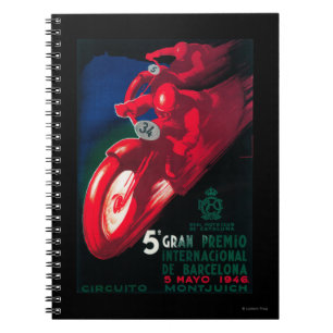 5 Gran Premio Internat'l Motorcycle Poster Notitieboek