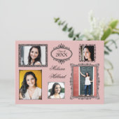 5 images/photos roses - Faire-part de grade (Debout devant)