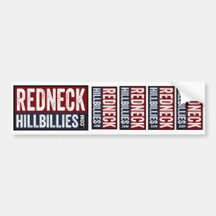 5-in-1-roodhals Hillbillies dot com bumper sticker