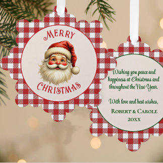 5-in Kerstmis Kerstman Persoonlijk Ornament Kaart