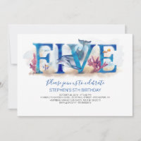 5 Invitation d'anniversaire Magie sous le monde ma