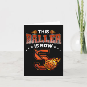 5 jaar Basketball Player 5 jaar Kaart