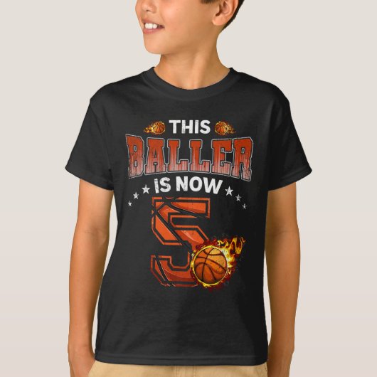 5 jaar Basketball Player 5 jaar T-shirt (Voorkant)