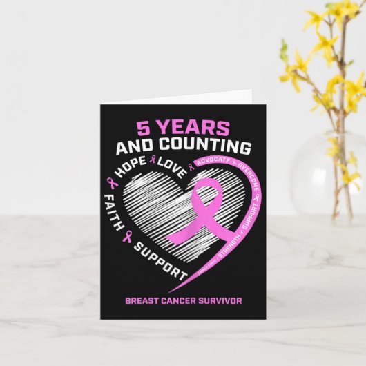 5 jaar borstkanker Overleving 5 jaar kankervrij Kaart (Gele Bloem)