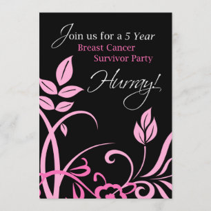 5 jaar Borstkanker Survivor Party uitnodiging