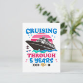 5 Jaar Getrouwd Varen Briefkaart (Staand voorkant)