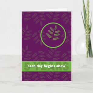 5 jaar herstellende verslaafde Jubileum New Leaf Kaart