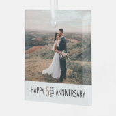 5 jaar Jubileum Photo Keepomwille Cadeft Glas Ornament (Voorkant links)