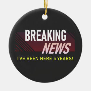 5 jaar Jubileum van het werk 5e waardering werknem Keramisch Ornament