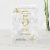 5 jaar Jubileum werknemers Kaart (Voorkant)