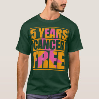 5 jaar kankervrije roze lintstof borstkanker Surv T-shirt
