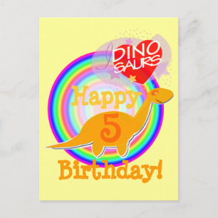5 jaar Oranje Dino Briefkaart