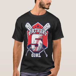 5 jaar oud 5e honkbal verjaardagsfeestje thema jon t-shirt