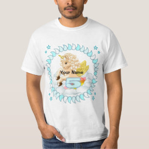 5 jaar oud Birthday Unicorn T-Shirt