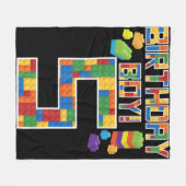 5 jaar oud blokgebouw fleece deken (Voorkant (Horizontaal))