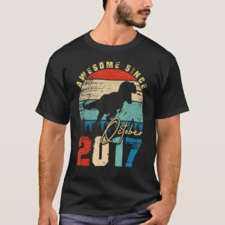 5 jaar oud Geweldige oktober 2017 5th Birthday Din T-shirt