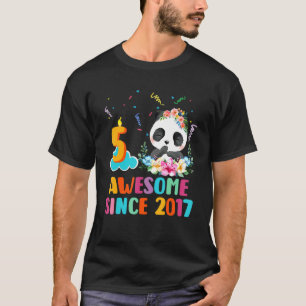 5 jaar oud Geweldige sinds 2017 5e verjaardag Pand T-shirt