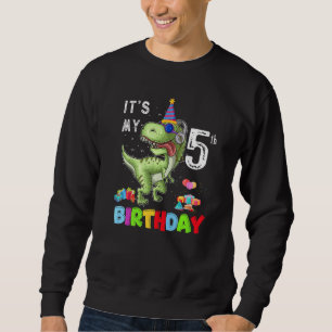 5 jaar oud Het is mijn vijfde verjaardag Dinosaur Trui