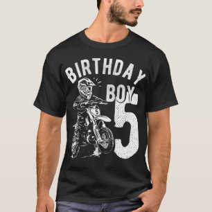 5 jaar oud kind - Verjaardagsjongen - Vuilfiets -  T-shirt