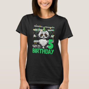 5 Jaar Oud Panda 5e Verjaardag Meisje Jongen Panda T-shirt