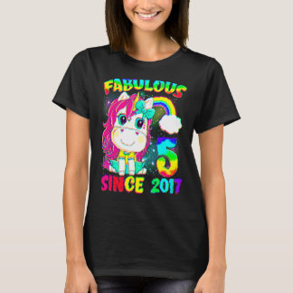 5 jaar oud Unicorn 5e verjaardag Unicorn Girl Sinc T-shirt