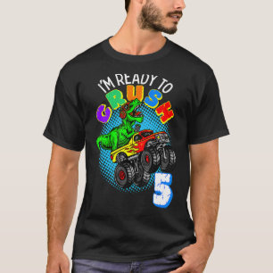5 Jaar Oud Verjaardag Jongen Dinosaurus Trex 5e Vi T-shirt